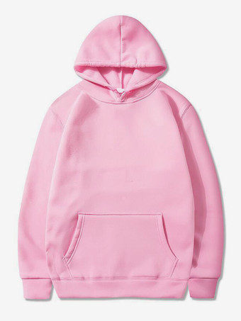 ピンク メンズ スウェットシャツ プラスサイズ ベルベット パーカー カジュアル ジャケット