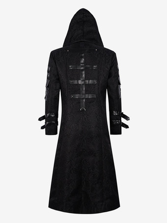 男性用の赤のヴィンテージ 長袖オーバーコート レトロコスチューム バーガンディ