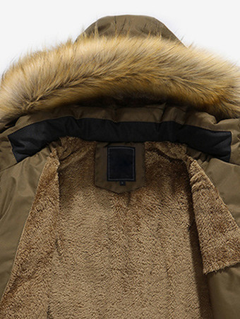 メンズ ミドル丈 パーカーコート ゆったり コットンコート プラスサイズ フード付き 冬用コート