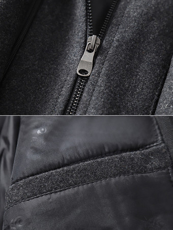 男性用ウールコート 長袖 暖かいコート 冬物