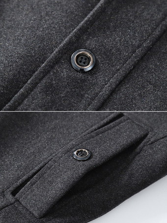 男性用ウールコート 長袖 暖かいコート 冬物