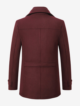 男性用ウールコート 長袖 暖かいコート 冬物