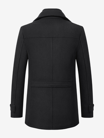 男性用ウールコート 長袖 暖かいコート 冬物