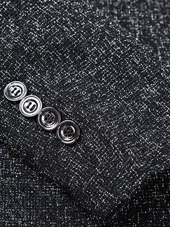 メンズ ブレザー ジャケット スリムフィット シングルボタン トップ