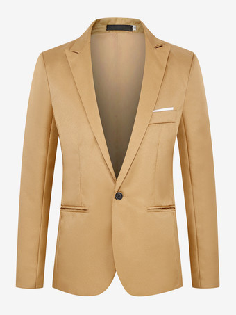 カーキ メンズ ジャケット スリム カジュアル スーツ トップス プラスサイズ ブレザー