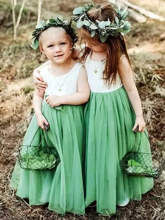 Sage flower girl dress on sale