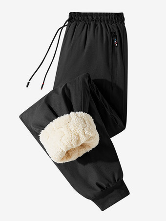 メンズ フリース 防風 防水 プラスサイズ フリース スポーツ パンツ