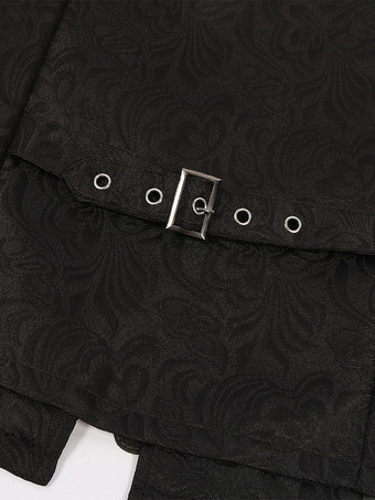 男性用ブラック ヴィンテージ ポリエステル ノースリーブ レトロ コスチューム