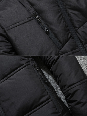 メンズ 冬用ジャケット ショート丈 厚手 長袖 暖かいコート