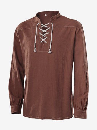 ワインレッド グリーン ヴィンテージ ポリエステル 長袖 レトロ 男性用コスチューム