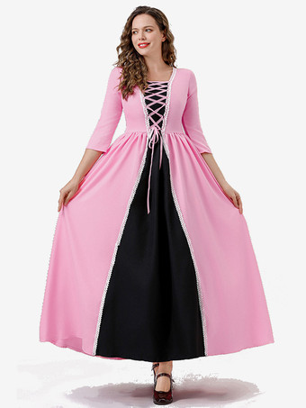 ピンクプリンセスドレス ピンク パレス パーティーローブ マジシャン ロングドレス