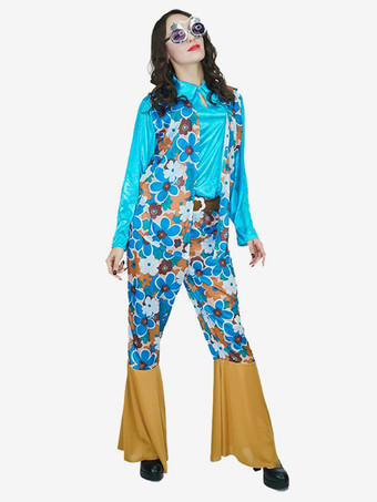 女性用ホリデー ロングスリーブ レトロ ヒッピー コスチューム