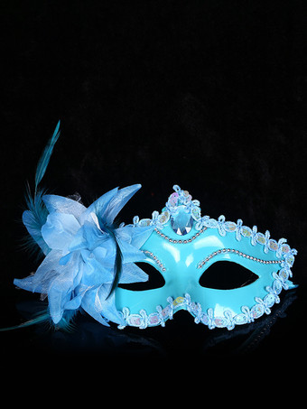 ライトスカイブルーマスク 合成仮面舞踏会コスチュームアクセサリー パーティーマスク