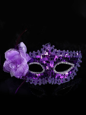 パープル マスク合成仮面舞踏会コスチュームアクセサリーセクシーな女神パーティーマスク