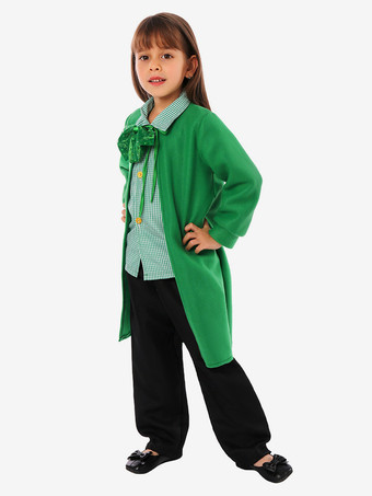 ホリデーコスチューム 聖パトリックの日 女の子用 グリーン マント パンツ 帽子セット