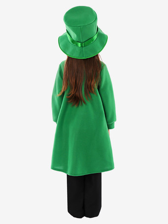 ホリデーコスチューム 聖パトリックの日 女の子用 グリーン マント パンツ 帽子セット