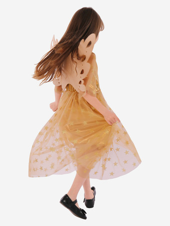 バレンタインデーの子供用妖精天使パーティーフェスティバルファイバードレス