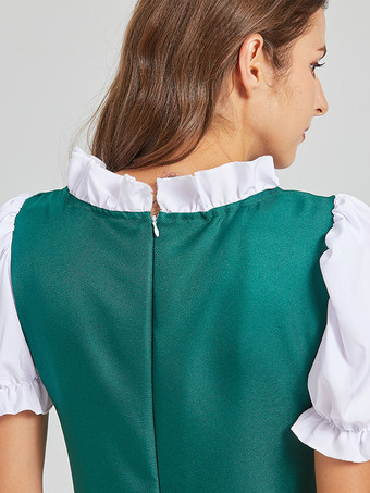 オクトーバーフェスト コスチューム ホリデー ティール ヴィンテージ フローラルプリント レディース ドレス