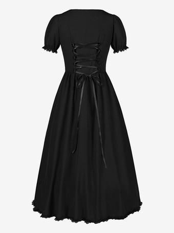 赤いレトロコスチューム レディースコスチュームドレス ヴィンテージ服 バーガンディ