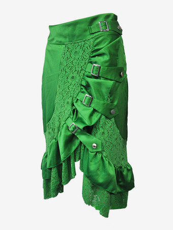 ハロウィン ブラックレースパンクロックゴシックスカートハイウエストイレギュラースカート