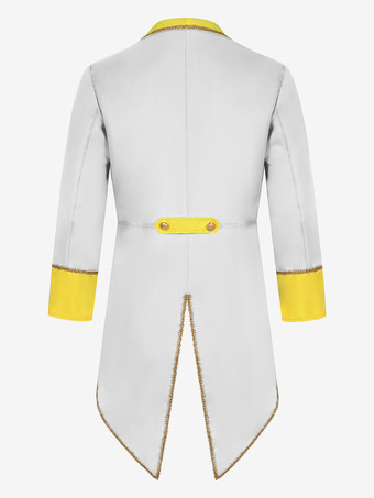 Abrigo retro de poliéster con mangas largas y botones en color rojo vintage para hombre