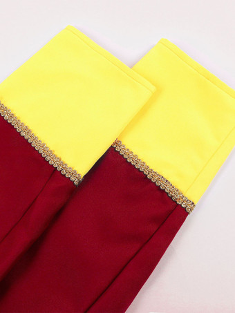 Abrigo retro de poliéster con mangas largas y botones en color rojo vintage para hombre