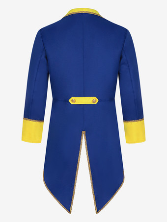 Abrigo retro de poliéster con mangas largas y botones en color rojo vintage para hombre