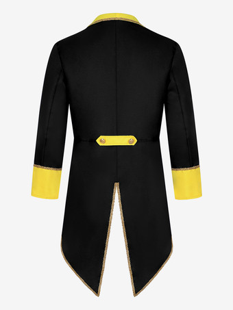 Abrigo retro de poliéster con mangas largas y botones en color rojo vintage para hombre