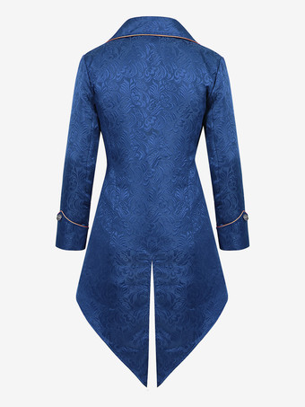 グリーン ヴィンテージ トップ レトロ ボタン 長袖 男性用レトロコスチューム バーガンディ