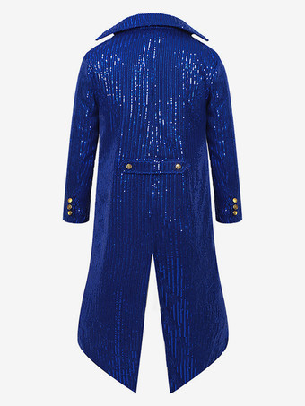 グリーン ヴィンテージ トップ レトロ スパンコール ボタン 長袖 レトロ 男性用コスチューム