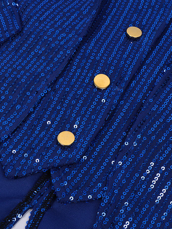 グリーン ヴィンテージ トップ レトロ スパンコール ボタン 長袖 レトロ 男性用コスチューム