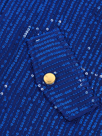 グリーン ヴィンテージ トップ レトロ スパンコール ボタン 長袖 レトロ 男性用コスチューム