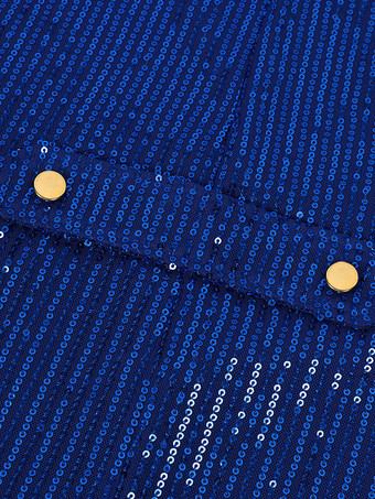 グリーン ヴィンテージ トップ レトロ スパンコール ボタン 長袖 レトロ 男性用コスチューム