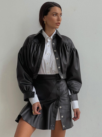 スカート ブラック ハイスリット ウエスト上げ ポリエステル セクシー 夏 ショート レディース ボトムス