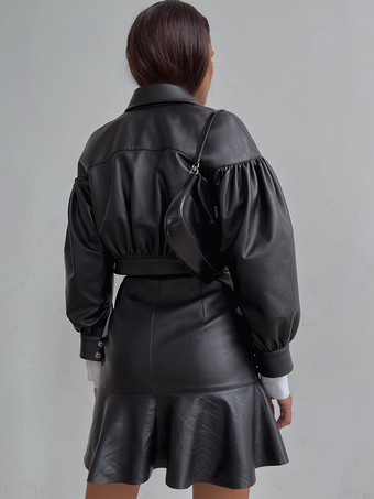 スカート ブラック ハイスリット ウエスト上げ ポリエステル セクシー 夏 ショート レディース ボトムス