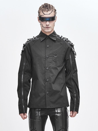 ハロウィン サイバーパンク ダーク ラグランスリーブ 長袖 メンズ トレンディ シャツ