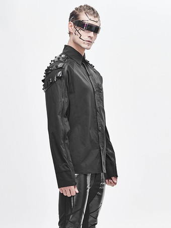 ハロウィン サイバーパンク ダーク ラグランスリーブ 長袖 メンズ トレンディ シャツ