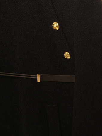 女性用コート ジュエルネックサッシュ エレガント レイヤード ホワイト ラップコート