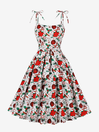 レッド 花柄ドレス ミディドレス ドレス 花柄 調節可能なストラップ ストラップネック ノースリーブ エレガント 秋 ロング