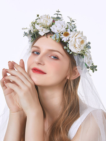 ヘッドピース ウェディング コーデュロイ ブライダル ヘアアクセサリー