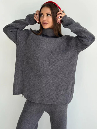 Knitted Casual Two Piece Co-ord Set For Women 2025