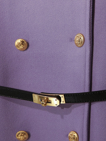 女性用コート ホワイト ターンダウンカラー 長袖 サッシュ レイヤード カジュアル 冬用コート