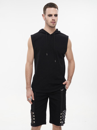 ハロウィン ロックパンク メンズ ベスト ノースリーブ ルーズ スチームパンク ウエストコート コスチューム トップ