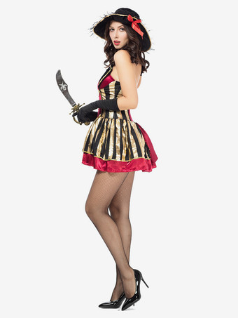 Piratin Kostüm Damen Rotes Kleid Karnevalskostüme