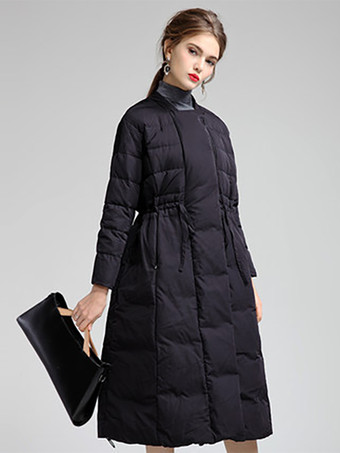 ブラック レディース ダウンジャケット ポリエステル