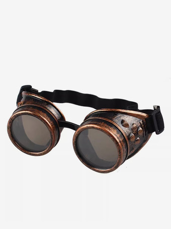 レッド スチームパンク インダストリアル スタイル 拡大鏡 ゴシック スタイル ゴーグル レトロ メガネ