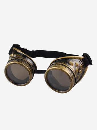 イエロースチームパンク インダストリアル スタイル 拡大鏡 ゴシック スタイル ゴーグル レトロ メガネ