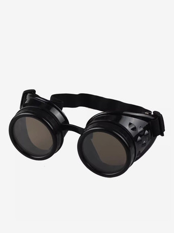 ブラック スチームパンク インダストリアル スタイル 拡大鏡 ゴシック スタイル ゴーグル レトロ メガネ