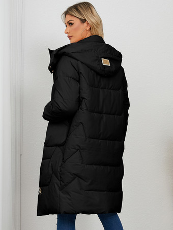 パファーコート アプリコット スタンドカラー ボタン レースアップ 長袖 アウター