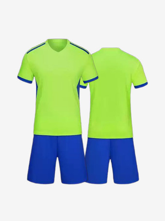 グラスグリーンメンズ アクティブウェア 大人用 カラーブロック カスタマイズ フットボール ジャージ